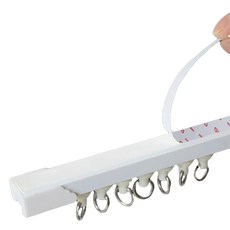 WE CHAMP 自黏式免鑽孔頂側通用門窗簾軌道, WTB-006