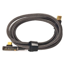 Mcdodo 麥多多 CA-340 Type-C to Type-C 透鏡彎頭線 透明數據線 3A大電流, 1.2m, 黑色, 1個