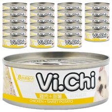 Vi.Chi 全犬種 經典 犬罐, 雞肉 + 甜薯, 80g, 24罐
