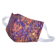 osun 防疫3D立體三層防水運動透氣布口罩台灣製造- 大人款, 4個, 1組, 日本紫花