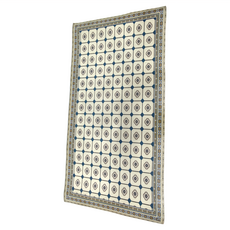 米伽尤拉 復古花紋PVC 抹净地墊 防水防油 抓地防滑, 1個