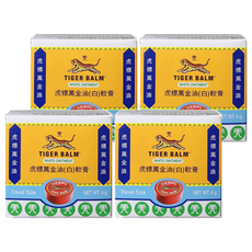 TIGER BALM 虎標 萬金油軟膏 白色 2歲以上, 4盒, 4g