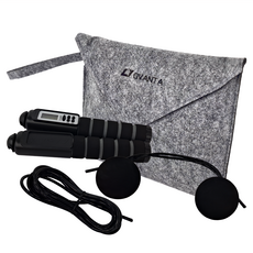 PUSH! 兩用計數負重跳繩, 黑色, 1條, 280cm x 5mm + 30 x 7cm