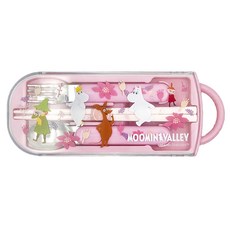 Skater MOOMIN 3合1餐具組 653346 外盒19.8 x 7.6 x 1.7cm 筷16.5cm 湯/叉13cm, 動漫粉, 1組