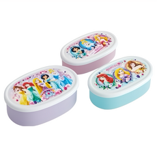 Skater 塑膠AG抗菌保鮮盒 迪士尼公主, 180ml + 280ml + 400ml, 1組