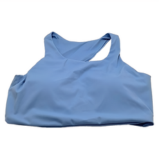 女款斜肩美背歐美風運動內衣, M, 天藍