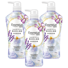 Essential 逸萱秀 香氛精油修護潤髮乳 薰衣草+鳶尾 毛鱗片屏護科技, 700ml, 3瓶