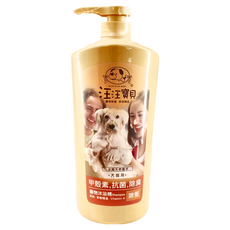 wow wow baby 汪汪寶貝 甲殼素寵物犬貓用沐浴精, 除蚤, 添加茶樹精油, Vitamin A, 1L, 1瓶