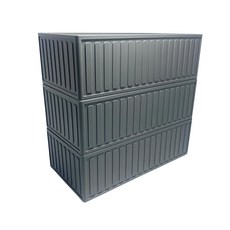 HIMARAYA 硬質收納盒3入組 206033, 1組, 深灰色