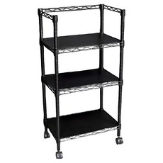 Steel Tycoon 鋼鐵力士 護欄 28x43x90cm 黑色 含PP/ㄇ框/滑輪, 3層