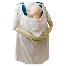 HiBOU 喜福 多功能連帽防風被, 雙面可用, 可固定在背巾、推車, 獨家分腿包腳設計, 粉色自由鳥, 66公分高x76公分寬