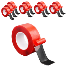 極黏透明無痕強力膠條25mm -強力黏貼、無痕不殘膠, 透明色, 10捲