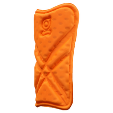 Greaten 極騰 足球護脛 一體成型, 服貼防護, 超輕量, S(14cm), 螢光橘, 1個