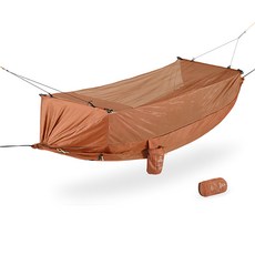 Naturehike 挪客 DC-C04 破曉 Dawn Bushcraft 雙層防蚊吊床 210T 70D 尼龍面料 6061鋁合金撐杆 滌綸安全繩 NH22DC004 1.3kg, 岩砂橘紅