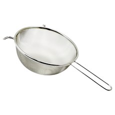 金伊工業 不鏽鋼把手濾網 21cm 日本燕三条製 18-8不鏽鋼, 1個