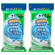 SC Johnson 莊臣 可溶解式含洗劑馬桶刷 補充包 (12入), 溫和皂香, 2包