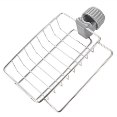 U-mop 水龍頭置物架 適用水管直徑約1.8-2.7cm, 1組, 銀色