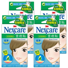 3M Nexcare 茶樹精油荳痘貼 超薄小痘型, 28顆, 4盒