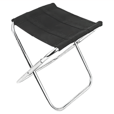 捷華 口袋折疊椅 21 x 19 x 27cm 280g, 黑色 + 銀色, 1個
