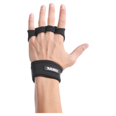 AOLIKES 奧力克斯 117 四指手套 尼龍 SBR 超纖 矽膠, L, 黑, 1雙