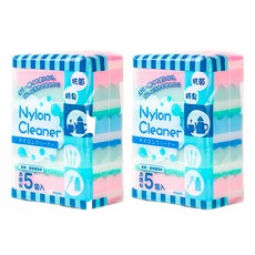 ezHome 家庭生活的達人 三層波浪海綿清潔菜瓜布 顏色隨機 廚房清潔, 2包, 5個