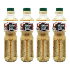 味榮 日式焙煎胡麻沙拉醬, 生機飲食最佳拍檔，無添加人工色素、零膽固醇、零反式脂肪酸, 600ml, 4瓶