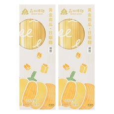 森林麵食 森林裸麵 黃金南瓜口味, 台灣小麥製作, Q彈有嚼勁, 獨立包裝, 400g, 2盒