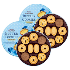 BOURBON 北日本 奶油曲奇餅禮盒, 蝴蝶捲型餅乾 12個 + 捲型餅乾 12個 + 砂糖奶油味餅乾 12個 + 奶油可可味餅乾 12個 + 塔型餅乾 12個, 2盒