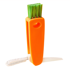 多功能環保杯三合一杯蓋清潔刷, 橘色, 13*2.5*1.5cm, 1支