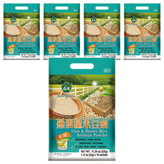 薌園 燕麥糙米豆漿, 多穀多健康, 營養豐富, 富含膳食纖維, 無人工香料色素, 即溶沖泡, 32g, 10包, 5袋