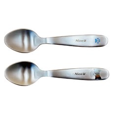 Nice u 毛樂趣湯匙組 2支入 SUS304材質 尺寸13x3x0.5公分, 不銹鋼, 1組