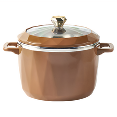 304雙耳鑽石紋泡麵碗 - 棕色 900ml不鏽鋼, 1個