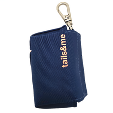 tails&me 尾巴與我 配件 攜行撿便包, 防潑水牛津布, 輕量耐用僅20g重, 藏藍色, 1個