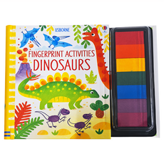 Usborne 手指印繪畫書 恐龍, Fingerprint Activities Dinosaurs, 1本