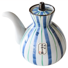 繪藍綠十草醬油壺 日本製 13 x 7.5cm, 220ml, 1個