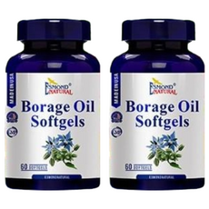 ESMOND NATURAL 愛司盟 順順琉璃苣油軟膠囊 每顆含琉璃苣油1000毫克, 60顆, 1.5g, 2罐