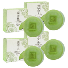 茶寶 潤覺茶 茶籽綠豆薏仁潔顏皂, 溫和潔淨調理肌膚暗沉, 100g, 4個