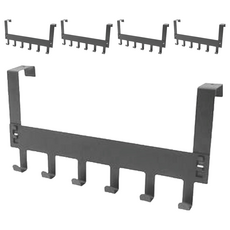 妃妃嚴選 太空鋁門後掛鈎, 經典黑, 5個