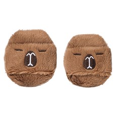 MoMo's Workshop 毛吉吉 動物系列 長絨絨毛粉撲M + L2件組 附收納盒, 1組, 水豚