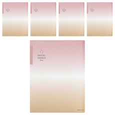 KOKUYO 國譽 Pastel Cookie Sora 30孔活頁本U罫 A4 40枚, 紅橙, 5本