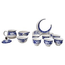 BOACUP 雲水月如意 自動茶具 青花瓷月如意, 1組, 茶具一組