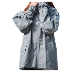 BAOGANI 寶嘉尼 B13 背包雨衣 耐磨抗撕裂 防水輕薄膜 單件式版型 登山 通勤 機車 釣魚 露營 背包旅行, 淺灰色, 2XL
