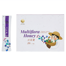 賴爺爺蜜蜂小森林 隨身包百花蜜 20入, 百花蜜香，多重層次香味，自然質純，方便攜帶, 400g, 1盒