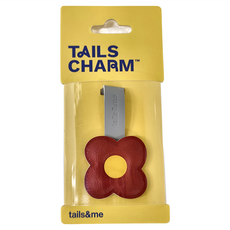 tails&me 尾巴與我 專屬配件 項鍊 月桂 動物友善皮革, 均碼 4 x 4cm, 丹紅色, 1個