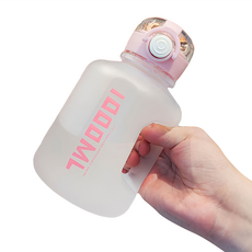 超大容量 運動健身水壺, 粉紅色, 1L, 1個