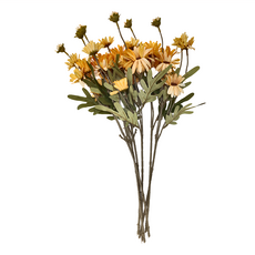 沐慕家居 仿真花小野玲梅 Set 長度52cm 花頭直徑約5-7.5cm 布料+塑膠, 淺香檳色, 6個