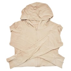 冰絲修身防曬衣，UPF50+，紫外線阻隔率95%，涼感透氣, M, 奶茶色