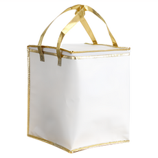 10寸蛋糕保冰袋, 加高白金色, 1個