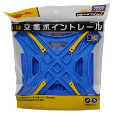 TAKARA TOMY PLARAIL 鐵道王國 交叉換軌轉轍器 R-14, ΤΡ11290, 1組, 24 x 18 x 2cm