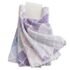 超柔軟吸水珊瑚絨彩色鱗紋抹布 4條 30 x 30cm